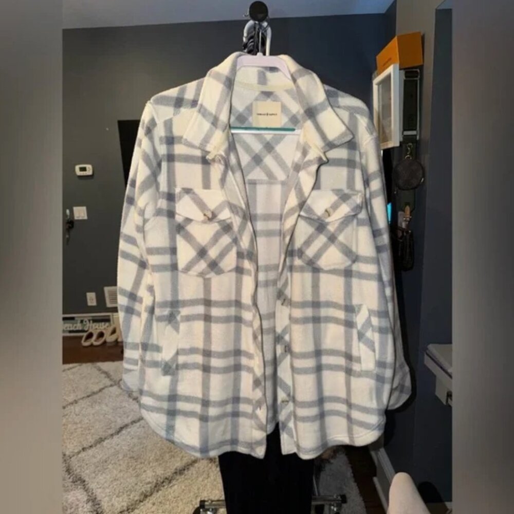 Oversized Teddy Button-Up Jacket - image 1